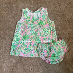 Lilly Pulitzer Little Girl Dress with Bummy 18-24 Month
